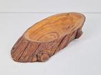 Vintage pine wood fruitschaal hout brutalist ‘60 boomstam
