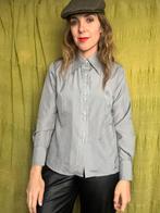 Vintage 60s 70s blouse - grijs - 36/S/small, Kleding | Dames, Blouses en Tunieken, Ophalen of Verzenden, Vintage, Maat 36 (S)