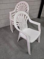 Wit kunststof tuinstoelen., Tuin en Terras, Ophalen, Gebruikt, Kunststof