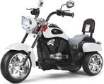 Elektrische Kindermotor Trike Met Geluid En Toetert Wit, Kinderen en Baby's, Speelgoed | Buiten | Voertuigen en Loopfietsen, Ophalen of Verzenden