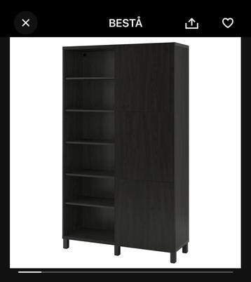 Besta Ikea kast zwart beschikbaar voor biedingen