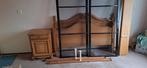 Houten bed met een nachtkastje, Huis en Inrichting, Gebruikt, 90 cm, Eenpersoons, Ophalen of Verzenden