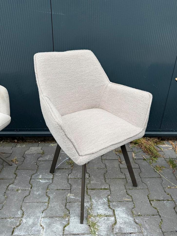 Nieuwe Beige teddy boucle stoel, Huis en Inrichting, Stoelen, Zo goed als nieuw, Vijf, Zes of meer stoelen, Grijs, Ophalen