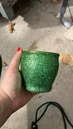 2x 72 stuks mini potjes glitter groen nieuw, Ophalen of Verzenden, Zo goed als nieuw