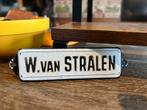 OUD EMAILLE BORDJE W. van Stralen, Ophalen of Verzenden
