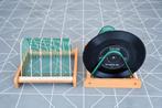 single houder - single rack Hout met metaal jaren 60/70, Ophalen of Verzenden, Gebruikt, Platenspeler-onderdeel, Overige merken