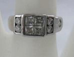 Prachtige vintage 925 ring met bergkristallen (6646-1692), Ophalen, Dame, Zilver, Zilver