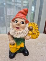Vintage Tuinkabouter met Gieter en Zonnebloem, Ophalen of Verzenden, Gebruikt, Tuinkabouter