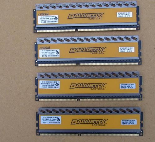 16gb kit 4x4 Ballistics Geheugens komen uit  msi game Pc, Computers en Software, RAM geheugen, Zo goed als nieuw, Desktop, 16 GB