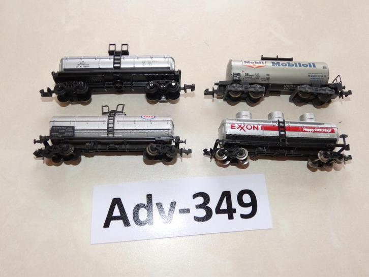 Adv-349 N Spoor Ketelwagons USA op 4 assen, Hobby en Vrije tijd, Modeltreinen | N-Spoor, Zo goed als nieuw, Wagon, Gelijkstroom