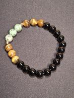 armband Obsidiaan Tijgeroog en Afrikaanse Turquoise, Sieraden, Tassen en Uiterlijk, Armbanden, Overige materialen, Met edelsteen