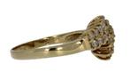 14 karaats gouden entourage dames ring 25 diamanten 0,75ct, Sieraden, Tassen en Uiterlijk, Ringen, Goud, 18 tot 19, Goud, Met edelsteen