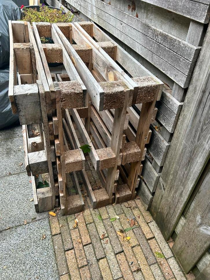 4 Houten Pallets - Hergebruik of DIY projecten!, Doe-het-zelf en Verbouw, Hout en Planken, Gebruikt, Pallet, Overige houtsoorten
