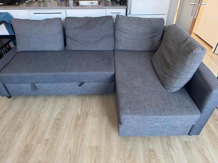IKEA FRIHETEN Hoekbank Slaapbank, Huis en Inrichting, Banken | Complete zithoeken, Gebruikt, Stof, Ophalen