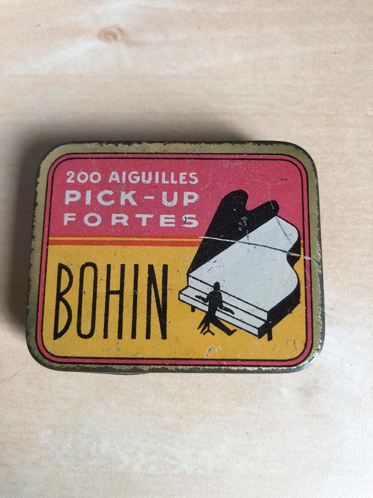 Bohin grammofoon naalden doosje, Verzamelen, Blikken, Gebruikt, Overige, Overige merken, Verzenden