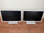 Twee witte Fujitsu P23T-6 IPS monitoren, Gebruikt, IPS, Full HD, 60 Hz of minder