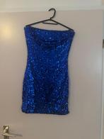Blauwe glitter jurk, Maat 38/40 (M), Blauw, Nieuw, Ophalen of Verzenden