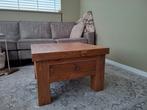 Vierkante teakhouten tafel, Huis en Inrichting, Tafels | Salontafels, Ophalen, 50 tot 100 cm, Vierkant, 50 tot 100 cm