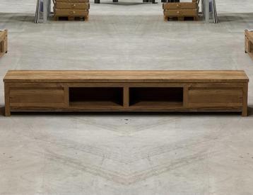 tv dressoir Japandi teak hout 240 en 180cm  beschikbaar voor biedingen