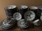Marokkaans servies zwart wit beige aardewerk Ramadan, Nieuw, Ophalen of Verzenden, Bord(en), Overige stijlen