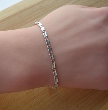 zilveren schakel armband [176] beschikbaar voor biedingen
