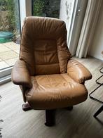 Gratis Relax fauteuils beige leer gebruikt, Ophalen, Zo goed als nieuw, 50 tot 75 cm, Leer
