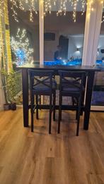 Ikea Stornäs eettafel + 4 Ingolf barkrukken, Gebruikt, 50 tot 100 cm, Scandinavisch, Vier personen