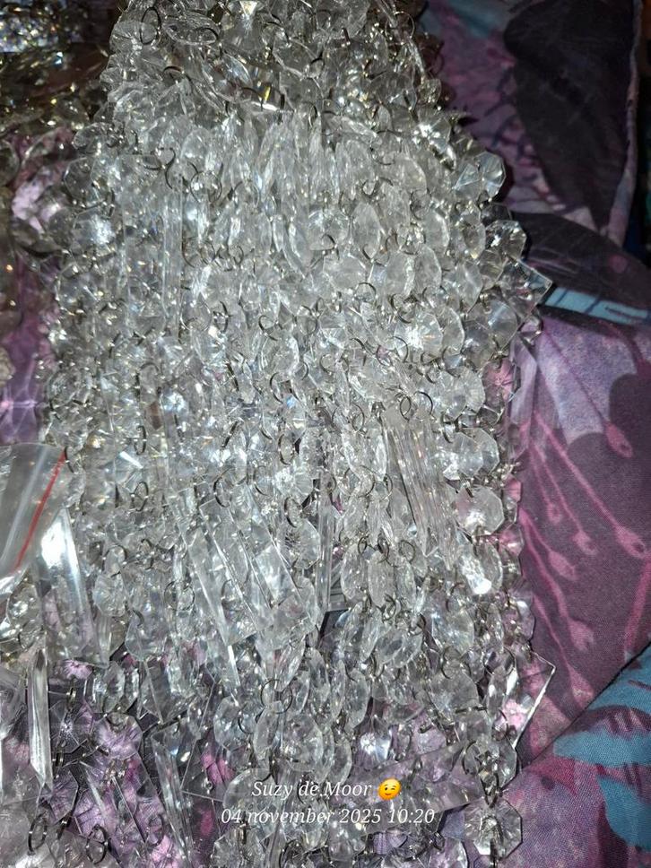 Kroonluchter/Sun-catcher DIY Pakket - 5-6 kg, Huis en Inrichting, Lampen | Kroonluchters, Gebruikt, Glas, Kunststof, Ophalen of Verzenden