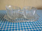 Suiker en melk stelletje. Glas. Retro Vintage, Antiek en Kunst, Ophalen of Verzenden