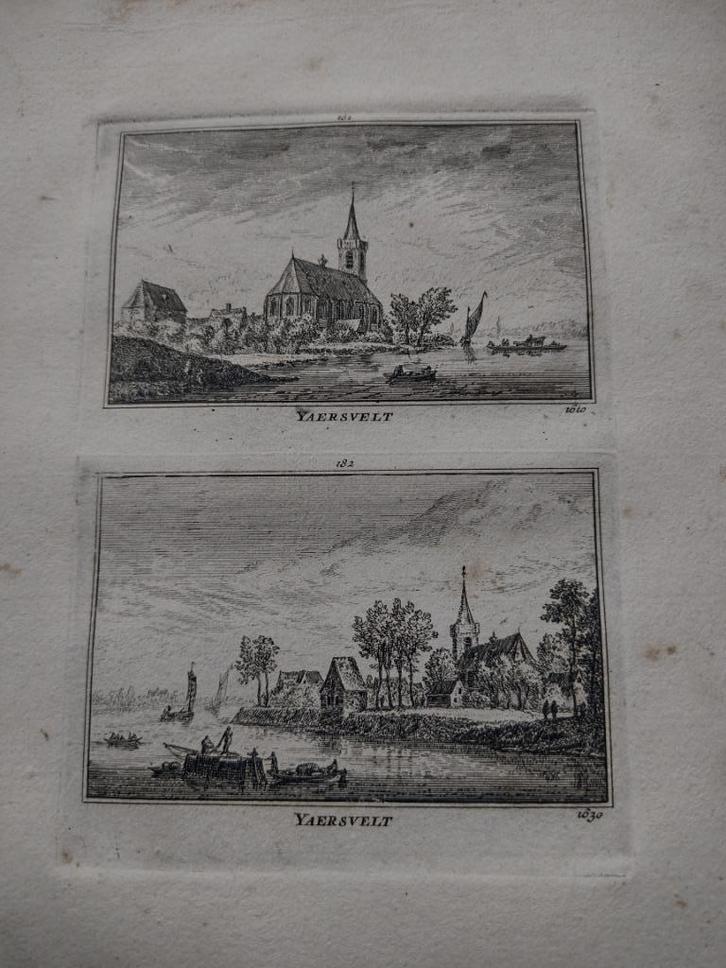 181/182 Jaarsveld Kopergravure 18e Eeuw dl 3, Antiek en Kunst, Kunst | Etsen en Gravures, Ophalen of Verzenden