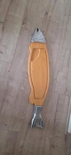 Visplank, hout en metaal, Ophalen, Zo goed als nieuw, Rvs of Chroom