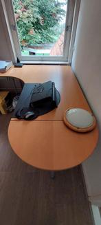 Groot Bureau met Halve Ronding - 200x200cm, Ophalen, In hoogte verstelbaar, Gebruikt, Bureau