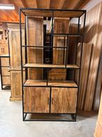 Boekenkast mangohout - direct leverbaar mango wandkast, Info@scholtens-antiek.nl, Lindberghstraat 29, Nieuw, Ophalen of Verzenden