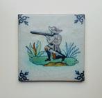 Oude tegel in kleur - soldaat, Ophalen of Verzenden