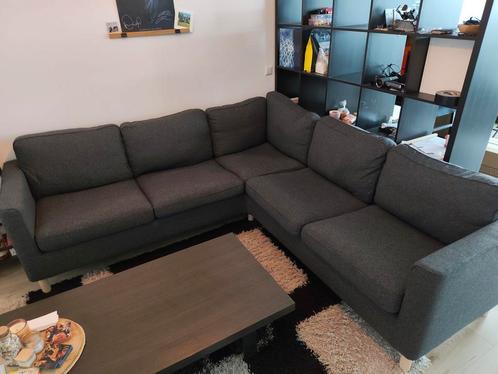 Hoekbank Ikea Pärup donkergrijs - 1 jaar oud, Huis en Inrichting, Banken | Complete zithoeken, Zo goed als nieuw, Stof, Ophalen