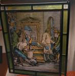 Glas-in-lood tafereel, onbeschadigd, Antiek en Kunst, Kunst | Schilderijen | Klassiek, Ophalen