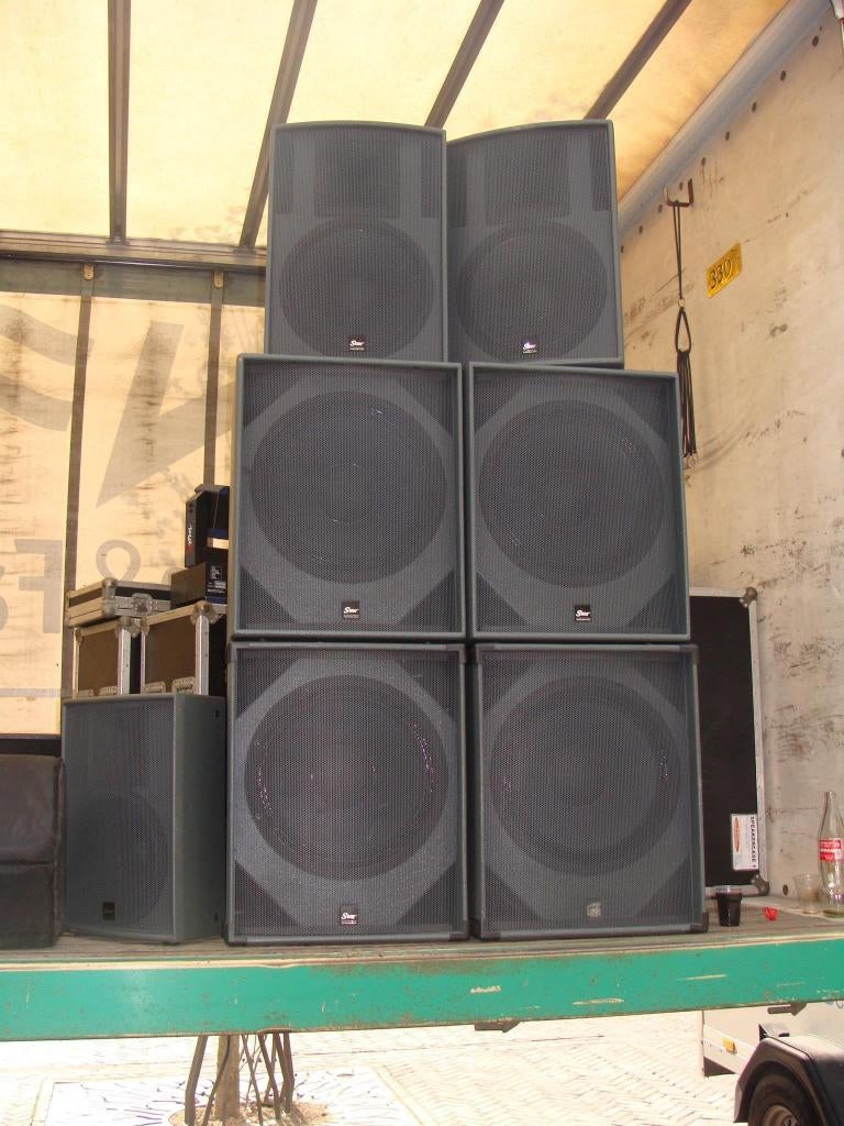 complete speakerset (zonder versterkers), Audio, Tv en Foto, Luidsprekers, Gebruikt, Overige typen, 120 watt of meer, Ophalen