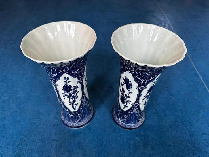 Antieke Royal Boch Delfts Blauwe vazen – Set van 3, Antiek en Kunst, Antiek | Vazen, Ophalen