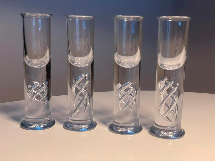 Holmegaard, Denemarken: 4 High Life borrelglazen Per Lütken, Antiek en Kunst, Antiek | Glas en Kristal, Ophalen of Verzenden