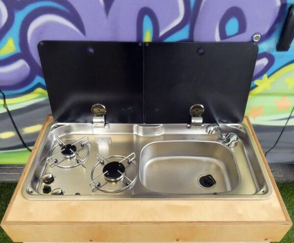 Kookplaat, fornuis, wasbak CAN spoelcombinatie FL1766/FL1765, Caravans en Kamperen, Kampeeraccessoires, Nieuw, Ophalen of Verzenden