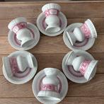 Vtg Heinrich Rüdescheimer kofie mokken & schotel- 6 stuks, Huis en Inrichting, Keuken | Servies, Gebruikt, Ophalen of Verzenden
