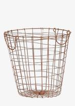 Koperkleurige draadmand Ruitjesmotief mand, Huis en Inrichting, Woonaccessoires | Schalen en Manden, Overige materialen, Gebruikt