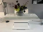 Eetkamer tafel 1.60 /90 cm, hoogglans wit zonder glasplaat, Huis en Inrichting, Tafels | Eettafels, Zo goed als nieuw, 150 tot 200 cm