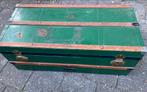 Brocante hutkoffer koffer metaal met hout, Ophalen