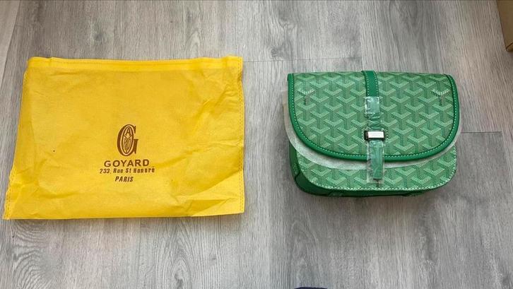 GOYARD tas Groen Unisex, Sieraden, Tassen en Uiterlijk, Tassen | Schoudertassen, Zo goed als nieuw, Overige merken, Groen, Leer
