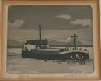 Guus Kuit - ets aquatint boten, Ophalen of Verzenden