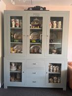 Vitrine kast 2 delig grijs (farrow&ball)kleur, Huis en Inrichting, Kasten | Vitrinekasten, Ophalen of Verzenden, 25 tot 50 cm