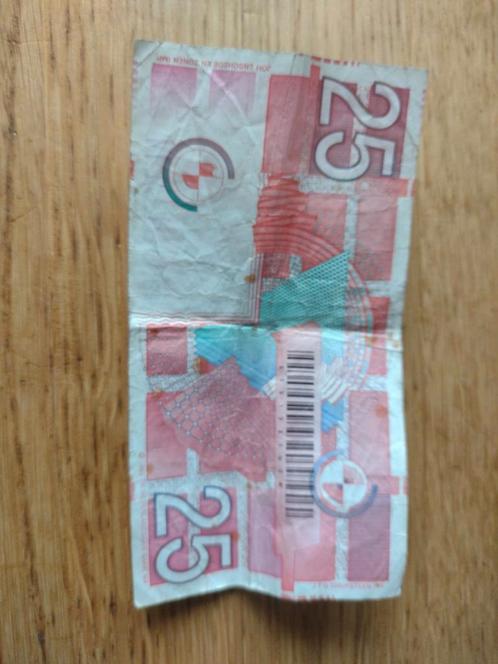 25 Gulden Biljet - Roodborstje - 1971, Postzegels en Munten, Bankbiljetten | Nederland, Los biljet, 25 gulden, Ophalen of Verzenden