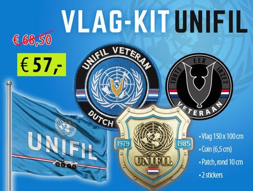 UNIFIL (vlag) KIT, Verzamelen, Militaria | Algemeen, Landmacht, Vlag of Vaandel, Nederland, Ophalen of Verzenden