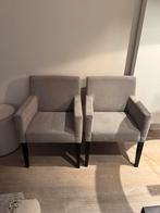 2 Grenoble eetkamerstoelen van DMF Interiors, Huis en Inrichting, Fauteuils, Ophalen, Minder dan 75 cm, Zo goed als nieuw, Stof